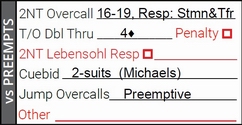 vs Preempts SAYC
